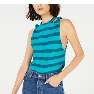 Free People Striped twist-shoulder size Small